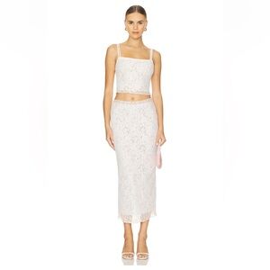 Superdown Amalie Skirt Set in white from Revolve